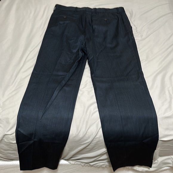I. Ferrar Men’s Dress Pants 30x32 Navy Blue - Picture 2 of 4